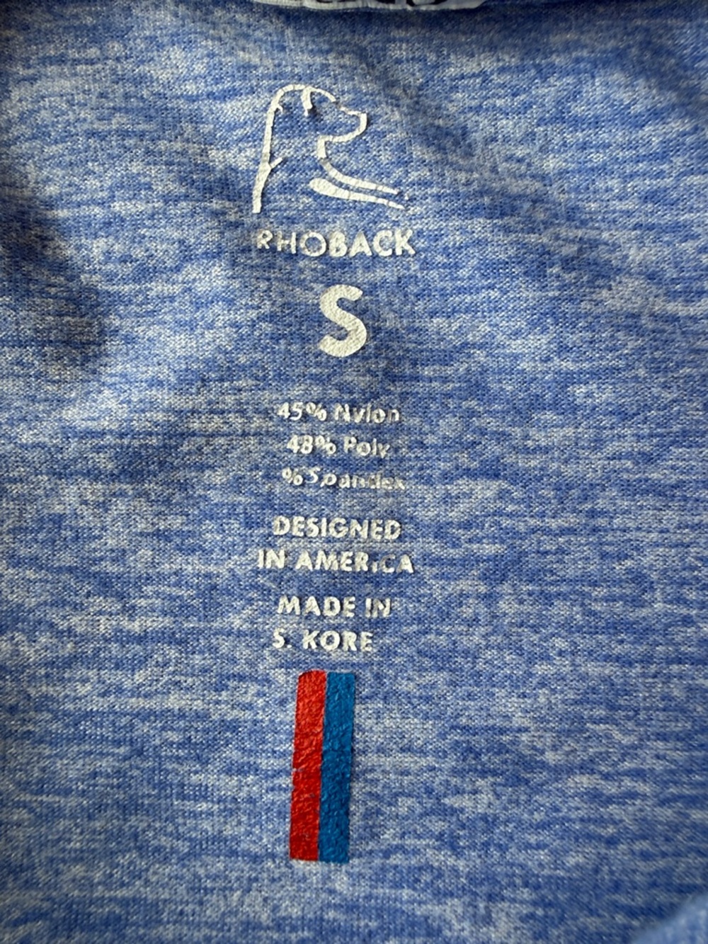 Rhoback Heathered Blue Men's Pullover Hoodie - Picture 2 of 5